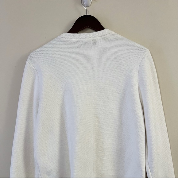 J. Crew Factory Cotton Lady Jacket Cardigan Sweater Button Front White Large - Picture 11 of 12